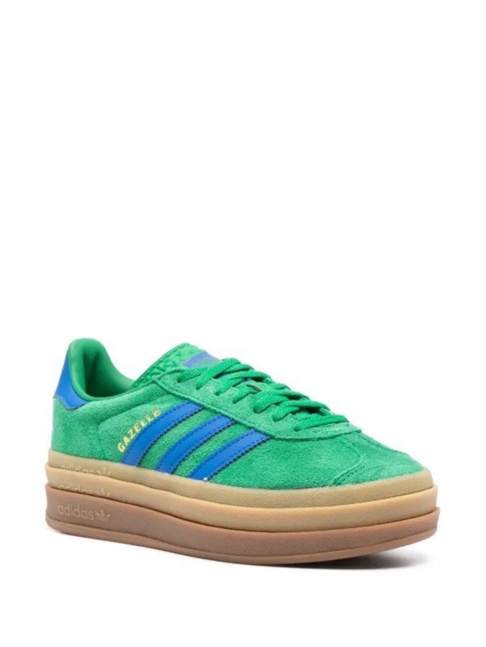 Adidas Women's Gazelle Bold Sneakers In Grass Green/Royal Blue Size 8.5